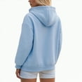 thumbnail image 5 of Towmus Womens Ultimate Heavyweight Zip Up Y2K Hoodies Casual Long Sleeve Sweatshirts Fall Spring Pullover Tops with Pockets, 5 of 9