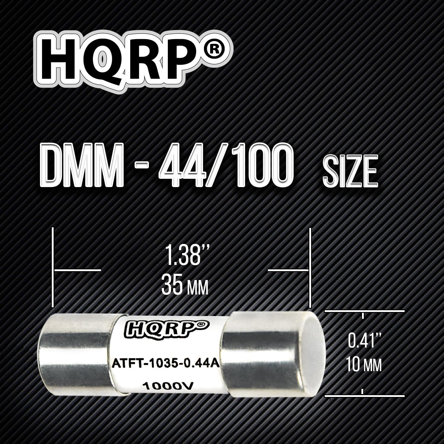 HQRP 5-Pack DMM-44/100 Fast-Acting Digital Multimeter Fuse 440mA 1000V Replacement for Bussmann DMM-B-44/100, DMM-44/100-R, LITTELFUSE Flu-44/100 Compatible with DMM Fluke, Brymen, Klein, Agilent