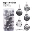 thumbnail image 4 of Advancent Paquete de 30 bolas de Navidad, colgante decorativo de Navidad reutilizable para fiestas, bodas, cumpleaños, fotografía, patio, decoración del Kits de decoración para fiestas Plata Advancent HA065288-04B, 4 of 6