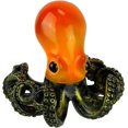 thumbnail image 1 of Lámpara de pulpo de resina de Bronce oso de fresa decoración de acento costero, 1 of 5