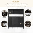 thumbnail image 4 of Euroco Shoe Cabinet with 6 Flip Drawers, Black, 145.8 lbs, 4 of 8
