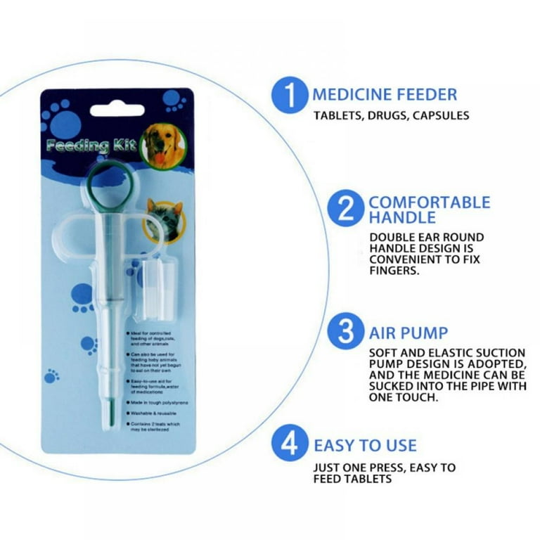 MELLCO Pet Medicine Syringe Round Headed Pets Cat Liquid Drug