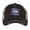 Black, variant on Wyoming Flag Hat - Distressed State Design - Vintage Cowboy State Trucker Strapback Cap (Brown)