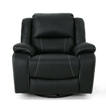 Newboti Furniture 39" Wide Faux Leather Manual Swivel Standard Recliner 16974