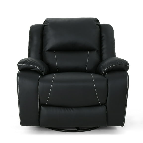 Newboti Furniture 39" Wide Faux Leather Manual Swivel Standard Recliner 16974