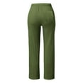 thumbnail image 5 of Baberdicy Women's Elephant Pants Women's Casual Pants Solid Cotton and Pants with Pocket Long Pants Women's Wide Leg Pants Green S-3Xl, 5 of 5