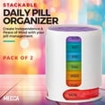 thumbnail image 5 of MEDca Weekly Pill Organizer, 7-Day Stackable Dispenser, 2-Pack, 5 of 9