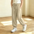 thumbnail image 2 of Pretxorve Kids Girls Wide Leg Pants Light Loose Casual Everyday Bottoms Sizes 1-14Y, 2 of 5