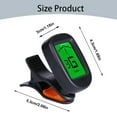 thumbnail image 3 of Tyeign Guitar Tuner, Precision Ukulele & String Instrument Tuner - Musician'S Essential, 1 Pc Black, 3 of 9