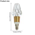 thumbnail image 2 of Bombilla LED E12, 5 W (Equivalente a 40 W), 500 Lm sin Regulable, Luz Cálida de 3000 K/luz Solar de 6000 K, Utilizada para Lámparas de Escritorio, Lámparas de Cristal y Lámparas de Araña., 2 of 6