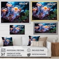 thumbnail image 4 of Designart "The Ocean s Glow Illuminated by Jellyfish V" Animals Canvas Art Print, 4 of 5