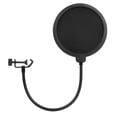 thumbnail image 4 of Double Layer Recording Anti-spray Studio Microphone Hood Windproof Anti-break Tone (large Diameter 15.5cm) For Recording Studio (black), 4 of 5