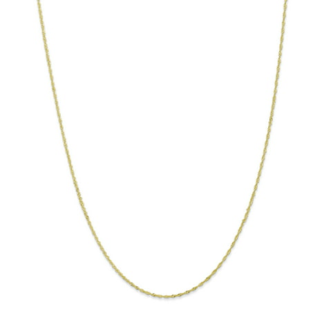 10k Yellow Gold 1.10mm Link Singapore Chain Necklace 16 Inch Pendant Charm Gifts For Women For
