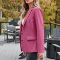thumbnail image 4 of RYRJJ Business Casual Blazer for Women Suit Jackets Dressy Long Sleeve Open Front Work Office Blazer Lapel Button Jacket(Purple,3XL), 4 of 8