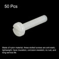 thumbnail image 3 of Unique Bargains Nylon Machine Screws, M5x25mm Slotted Pan Head Fasteners Bolts, White 50Pack, 3 of 4