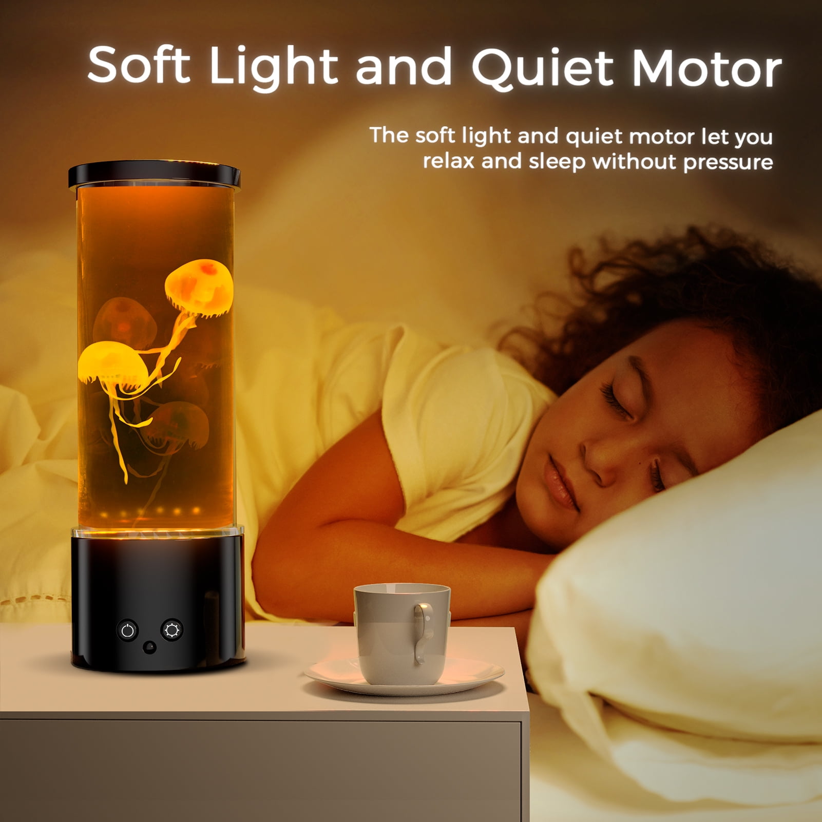 Aonesy Jellyfish Lava Lamp,17 Colors Changing Jellyfish Table Lamp with