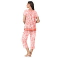thumbnail image 3 of Layla Women's Sleepwear 2-Piece Knit Short Sleeve Top and Pant Pajama Set, Sizes XS-4X, 3 of 6