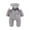 Gray, variant on Edvintorg 0-12Months Newborn Baby Winter Clothes Girls Boys Clothes Long Sleeve Bear Ear Hooded Jumpsuit Fleece Rompers Warm Overall Coat Outfits