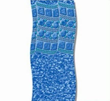 swimline blue swirl round overlap liner