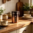 thumbnail image 4 of Bote de acero inoxidable para café con ventana visible – Contenedor hermético para alimentos con cierre de seguridad, bote de cocina de acero 304 para granos de café, té o harina., 4 of 5