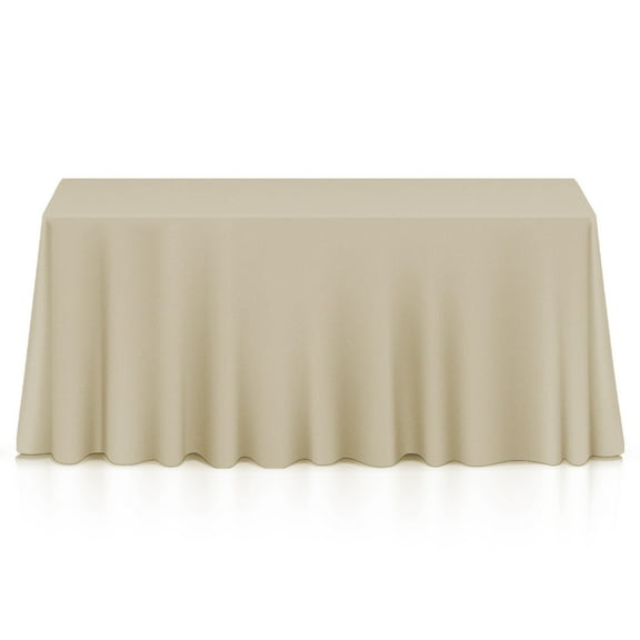 Lann's Linens Polyester Tablecloth - 90" x 156" Rectangular - Beige