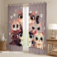 thumbnail image 3 of Feelyou Cute Funny Kitten Black Out Curtains for Child, Kawaii Cat Curtains Pack of 2 (42x63 Each), Cartoon Animal Theme Bedroom Curtains, Black Out Curtains Decor, 3 of 7