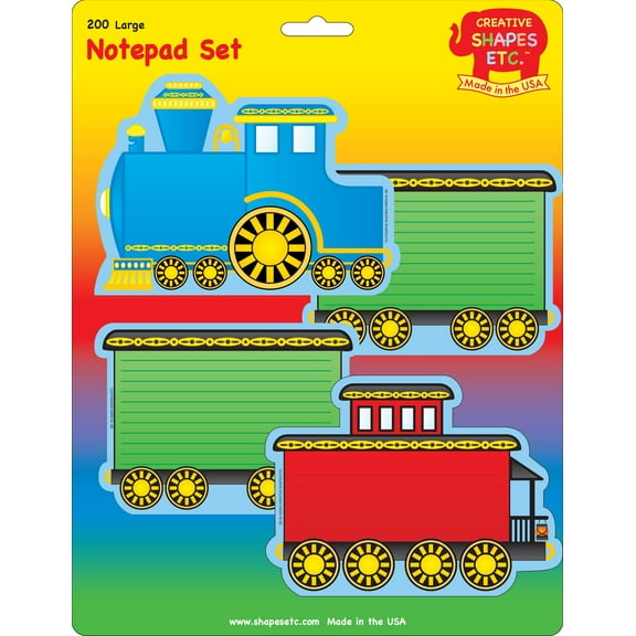 SHAPES ETC. Large Notepad Set - Train