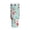 Watercolor Coral Pink Flowers, variant on 40 oz Tumbler With Handle Stainless Steel Insulated Tumbler With Lid for Car Cup Holder Vintage Pastel Colors Floral