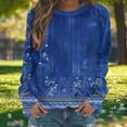 thumbnail image 7 of Craaazy Athletic Shirts for Women Long Sleeve Crew Neck Casual Print Loose Tops Gifts, 7 of 7