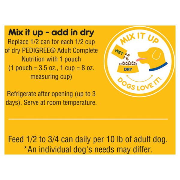 PEDIGREE CHOICE Chicken & Rice Cuts in Gravy for Adult Dogs Wet Dog Food , 13.2 oz Cans (12 pack)