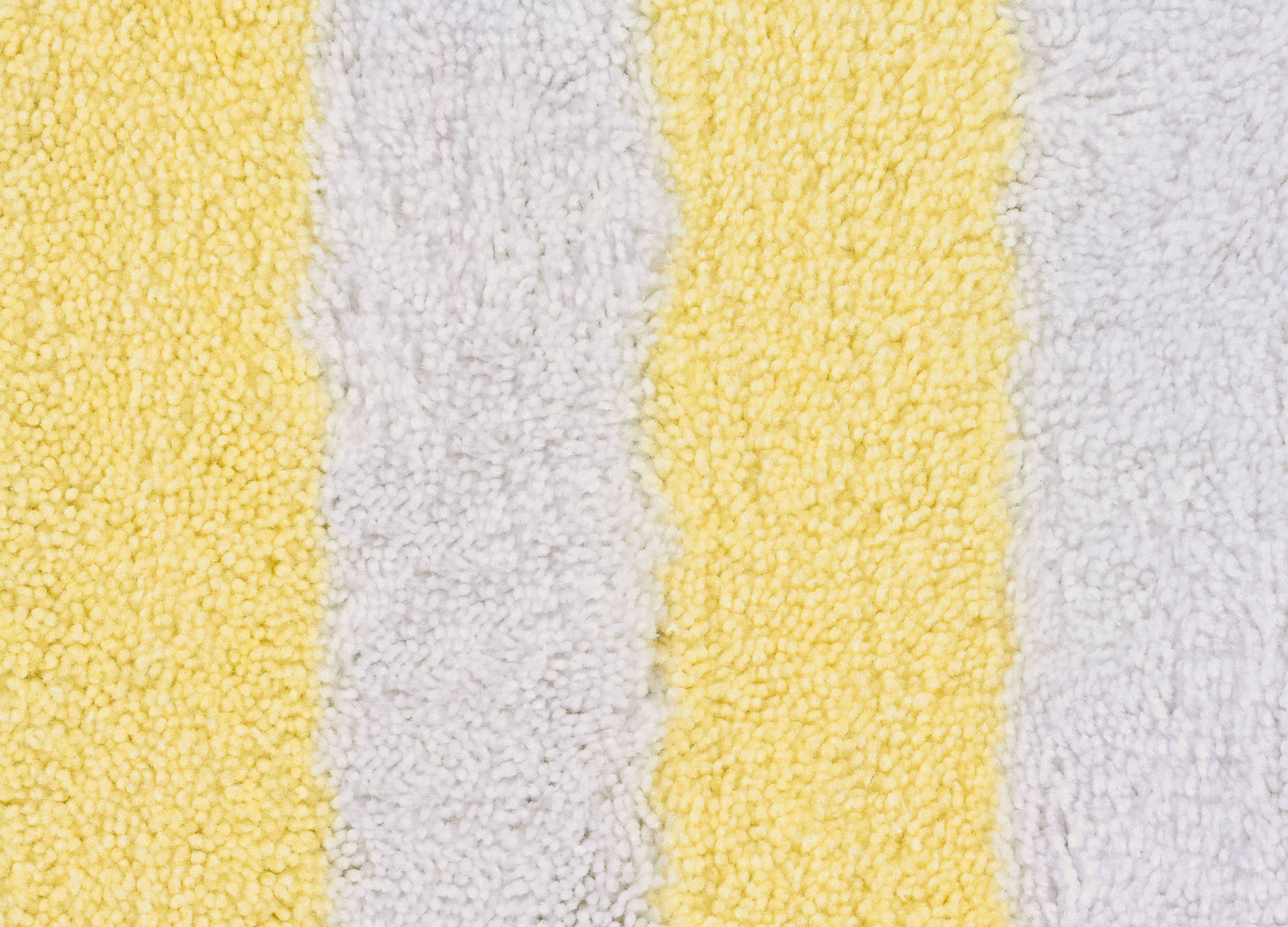 Garland Rug Beach Stripe Washable Rubber Ducky Yellow/White Bathroom Rug, 21" x 34"