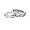 thumbnail image 2 of 2 1/6ct 3-Stone Diamond Engagement Wedding Ring Set 10K White Gold, 2 of 4