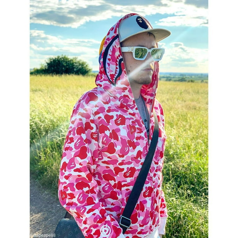 Bape pink shark hoodie 2025