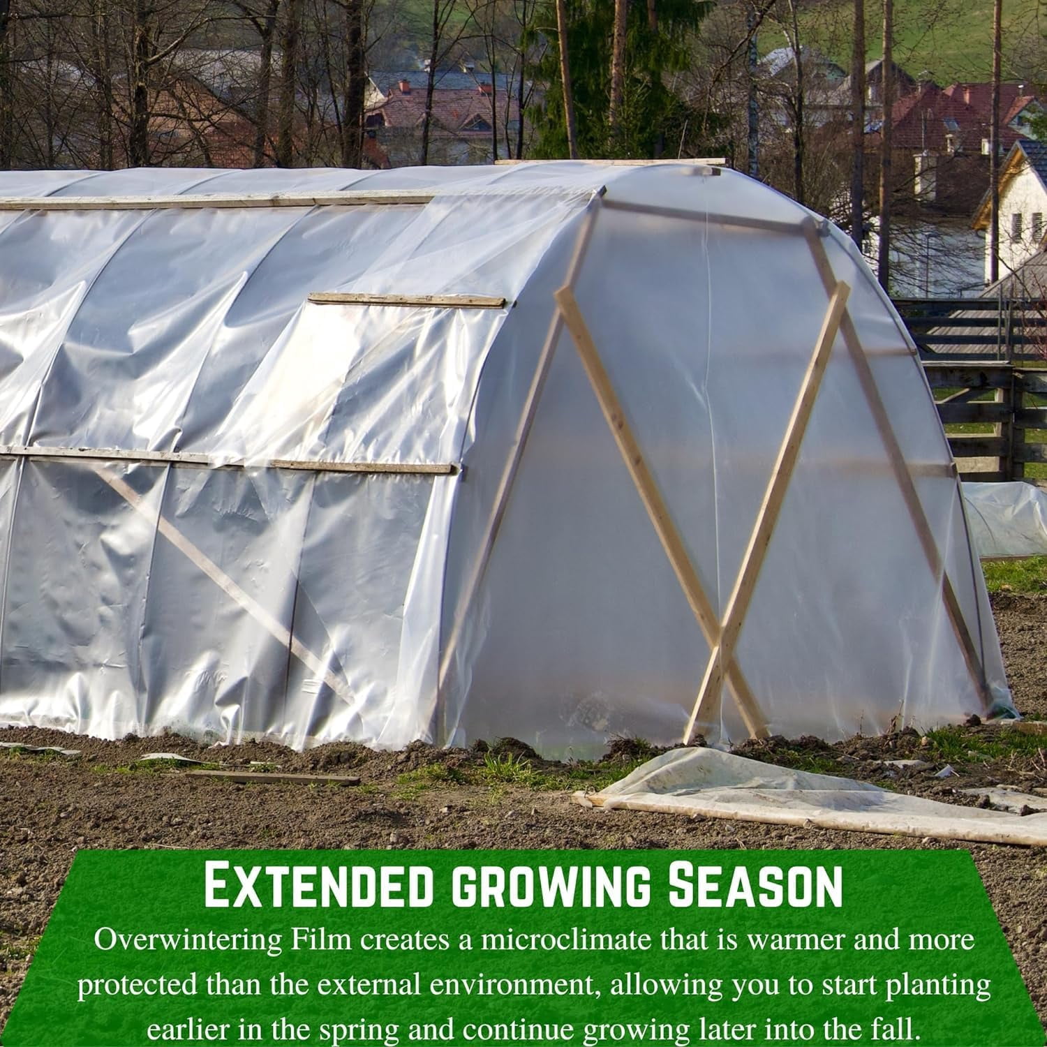 Farm Plastic Supply - String Reinforced 6 Mil White Plastic Sheeting - Overwintering Film, 6 Mil White Plastic Film, Greenhouse Plastic, Overwintering Plastic, Durable Plastic Sheeting (6' x 25')