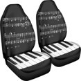 thumbnail image 3 of Xoenoiee Piano Music Notes Print 2 Pcs Front Car Seat Cover Vehicle Seat Protector Covers, Auto Interior Accessories, Universal Fit, for SUV Sedan Van, 3 of 6