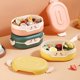 thumbnail image 2 of Fiambrera Bento para niños, a prueba de fugas, diseño de aislamiento térmico de 2 rejillas, fiambrera portátil para niños, fiambrera Bento sin BPA, contenedor de preparación de comidas apto, 2 of 3