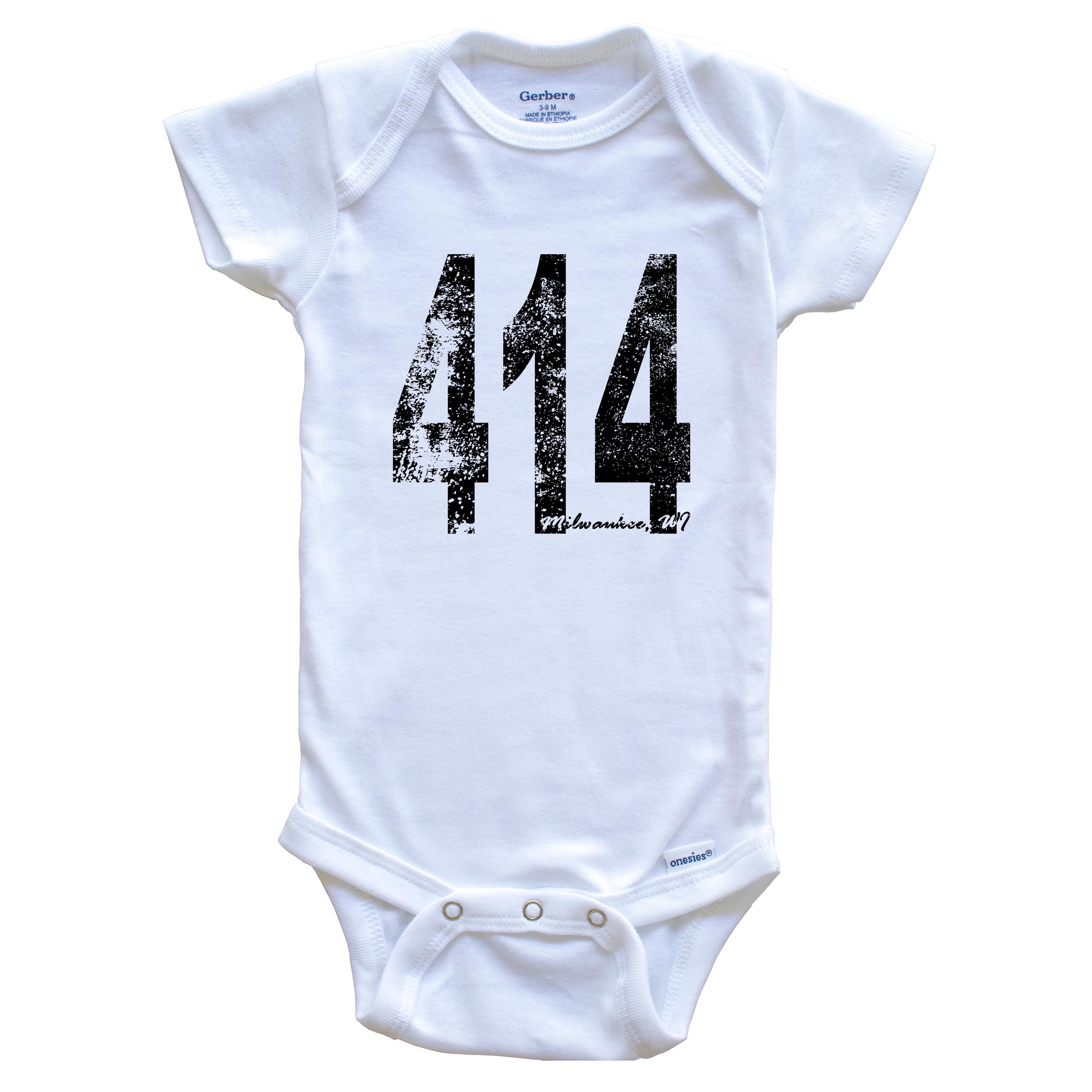 Really Awesome Shirts 414 Milwaukee Wisconsin Area Code Baby Onesie One Piece Baby Bodysuit 3 6 Months White Walmart Com Walmart Com