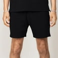 thumbnail image 7 of YLSDY Men Short Sets Outfits Casual Summer Men's Suit Europe and America Youth Shirt Short Sleeved Shorts Sports Black 6, 7 of 7