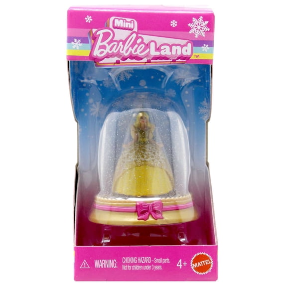 Barbie Holiday Gold Dress Mini Doll [Snow Globe]