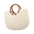 thumbnail image 4 of Bolso de mano de viaje ligero estilo retro con bolsillos interiores, bandolera Blanco, 4 of 9