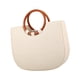 thumbnail image 4 of Bolso de mano tejido resistente a la abrasión con correa ajustable para el hombro, bolso de playa de verano Blanco, 4 of 9