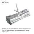 thumbnail image 3 of Uxcell Foil Twist Ties 3" Plastic Closure Tie for Tying Bread, Candy, Cookies, Gift Bags, Silver Tone 750 Pack, 3 of 5