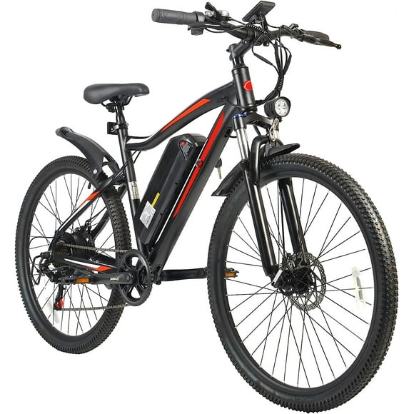 Wheelspeed 27.5" 48V Electric Bike, 500W Motor Electric Bicycle for Adults, 91km Range 32km/h Mountain Bike with Lockable Suspension, Shimano 7-Speed Commuter E-Bike
