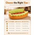 thumbnail image 6 of Hot Dog Dog Bed for Small Dogs Cute Washable Plush Pet Bed with Removable Cushion, Non-Slip Cozy Kennel for Dachshund Cats Indoor, M, 6 of 8