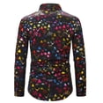 thumbnail image 3 of 2022 Christmas Button Up Shirt for Men Fun Printed Graphic Casual long Sleeve Santa Shirt Party Sweatshirts, 3 of 7