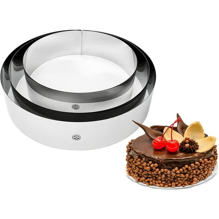 NewlineNY Stainless Steel 3 Sizes Round olding Plating Forming Cake ...