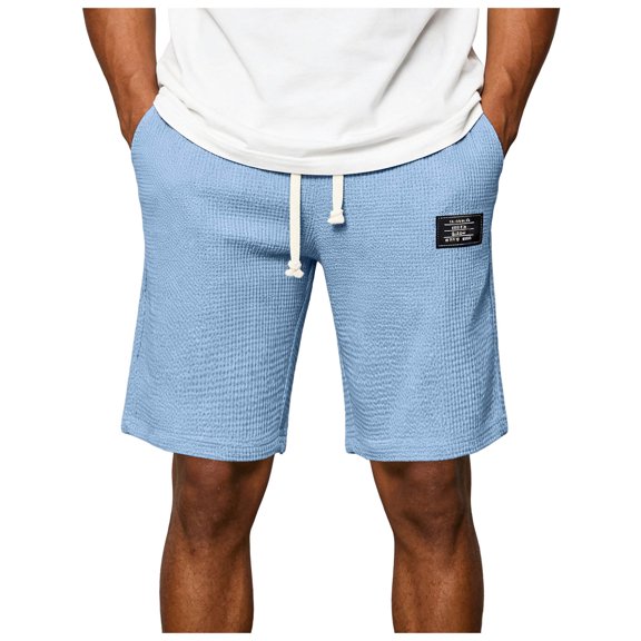 Zshosam Shorts for Men Fashion Men's Athletic Running Shorts Quick Dry Workout Gym Shorts Lightweight Sports Tennis Shorts Basketball Training (Light Blue,L)