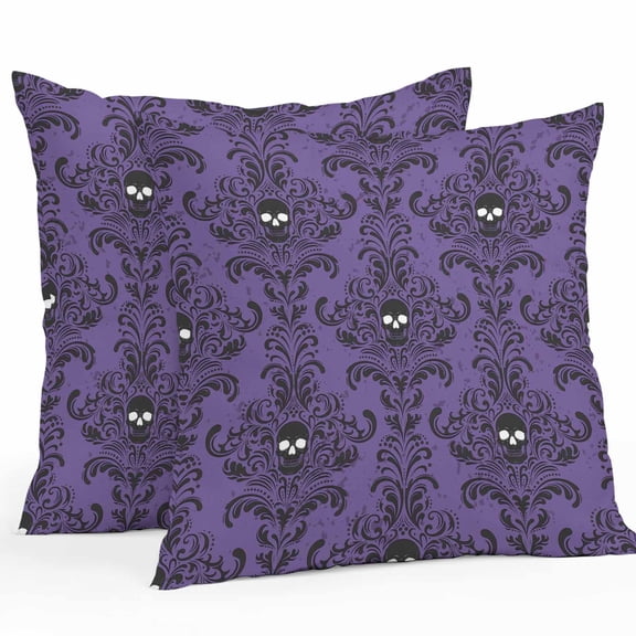 Outdoor Waterproof Pillow Covers Farm Home Orange Black Plaid Decorative Throw Pillow Protectors,Happy Thanksgiving Day Pillowcase Cushion Cases for Patio Sofa Garden Couch,20x20in,Pack of 2