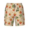 thumbnail image 4 of Lsque Mens Swim Trunks Floral Strawberr Pattern - Bathing Suit Compression Liner - Beach Swim Shorts Swimwear - (S-3XL) - Stretch Quick Dry -3X-Large, 4 of 9