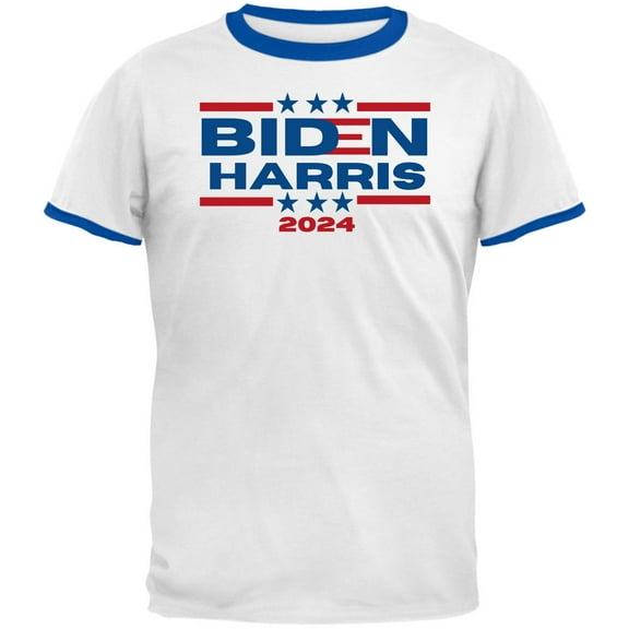 Election 2024 Biden Harris 2024 Triple Stars Mens Ringer T Shirt